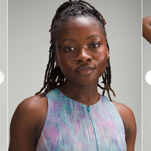 LULULEMON Everlux Short-Lined Tennis Tank Dress 6" Pixel Diffuse Multi Size 6 - Picture 3 of 16